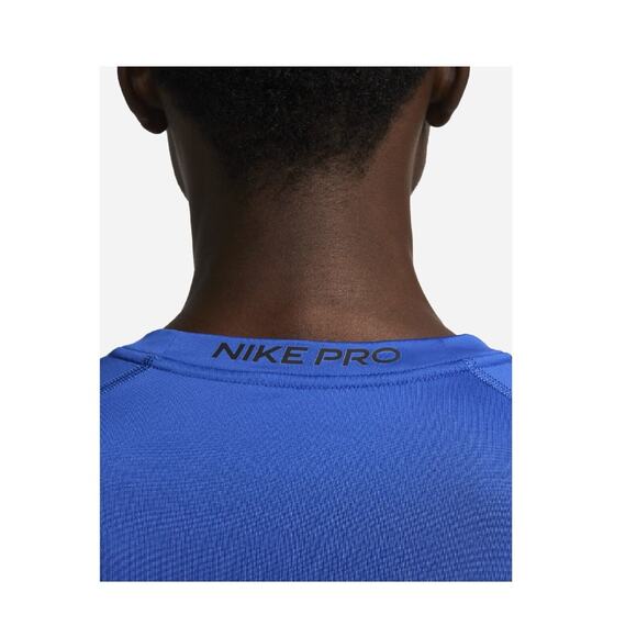 Nike Pro Men's Dri-FIT Slim Short-Sleeve Top Blue XXL - Picture 4 of 4